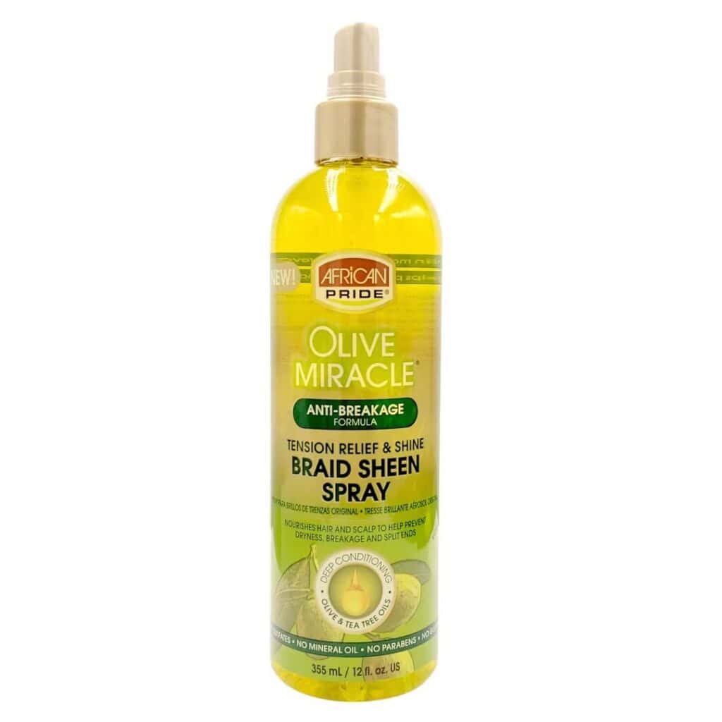 African Pride Olive Miracle Braid Sheen Spray