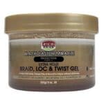 African Pride Black Castor Miracle Braid, Loc & Twisting Gel 227g (8 oz) tub