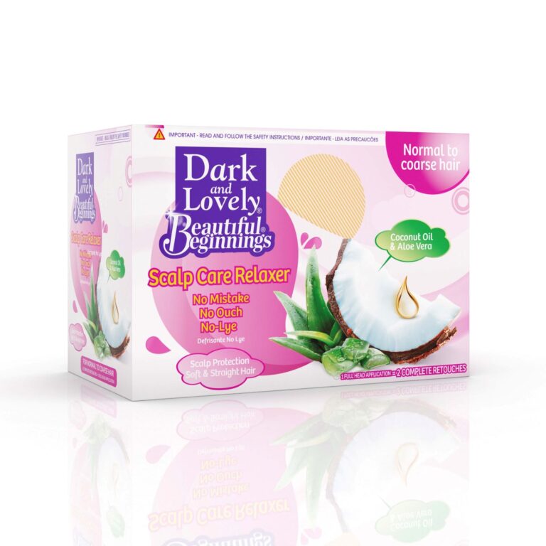 Dark & Lovely Beautiful Beginnings Scalp Care No-Lye Relaxer Kit – Normal